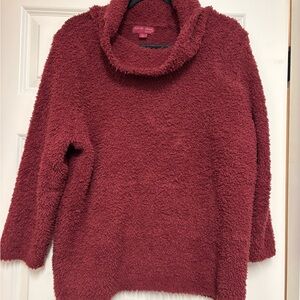 Barefoot Dreams Burgundy Cowl Neck Sweater